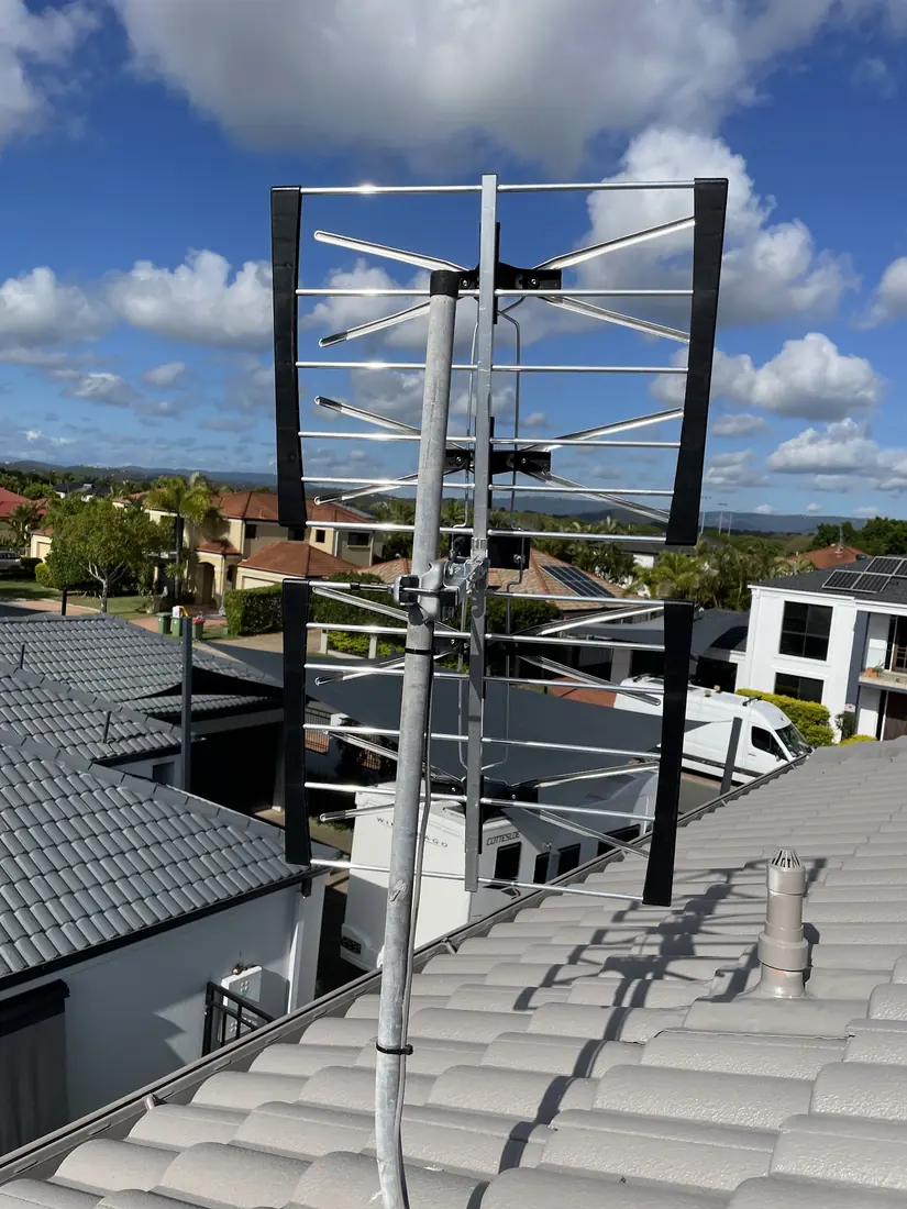 TV antenna installed on roof