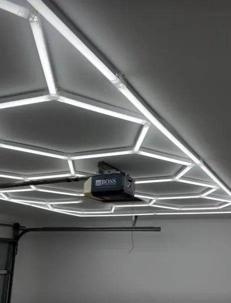 Honeycomb LED garage lighting