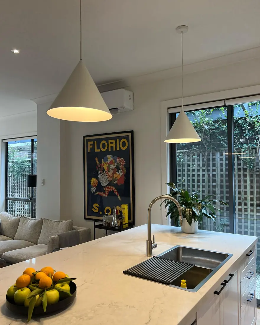 Kitchen pendants and air conditioning