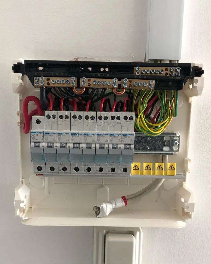 Neatly wired switchboard by Norton Electrical